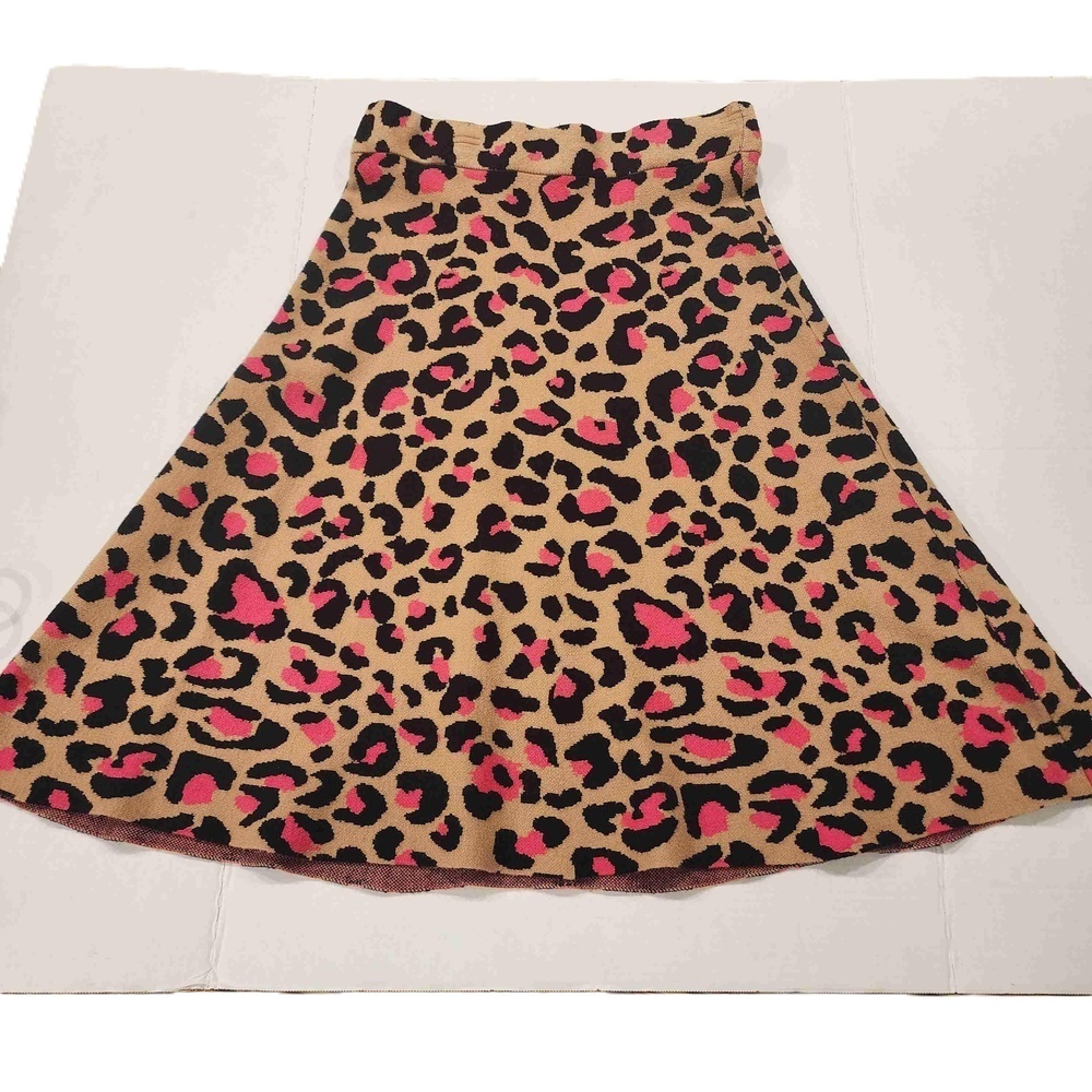 NWT Est 1946 Leopard Print Multicolor A Line Skirt Womens Large Viscose Blend - Picture 2 of 11